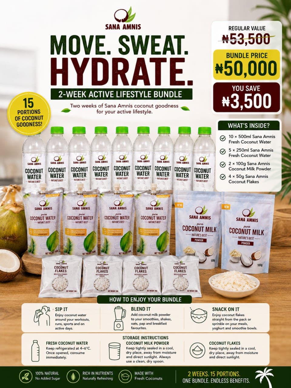 Move. Sweat. Hydrate. — 2-Week Active Lifestyle Bundle
